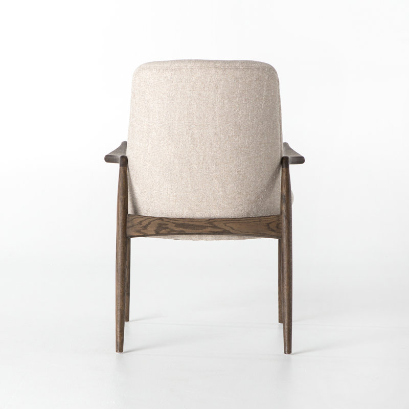 Braden Upholstered Arm Chair, White Teddy