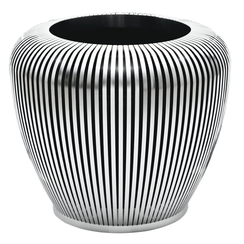 Metal Pot Planter, 70cm H x 48cm W