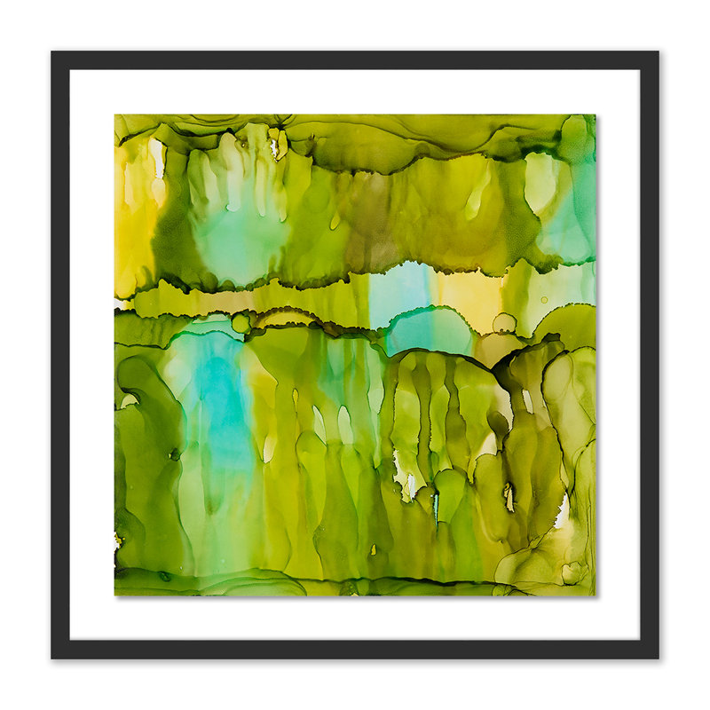 Rewriting The Path III Print by Julie Pelaez, Black, 24" H x 24" W x 1.5" D