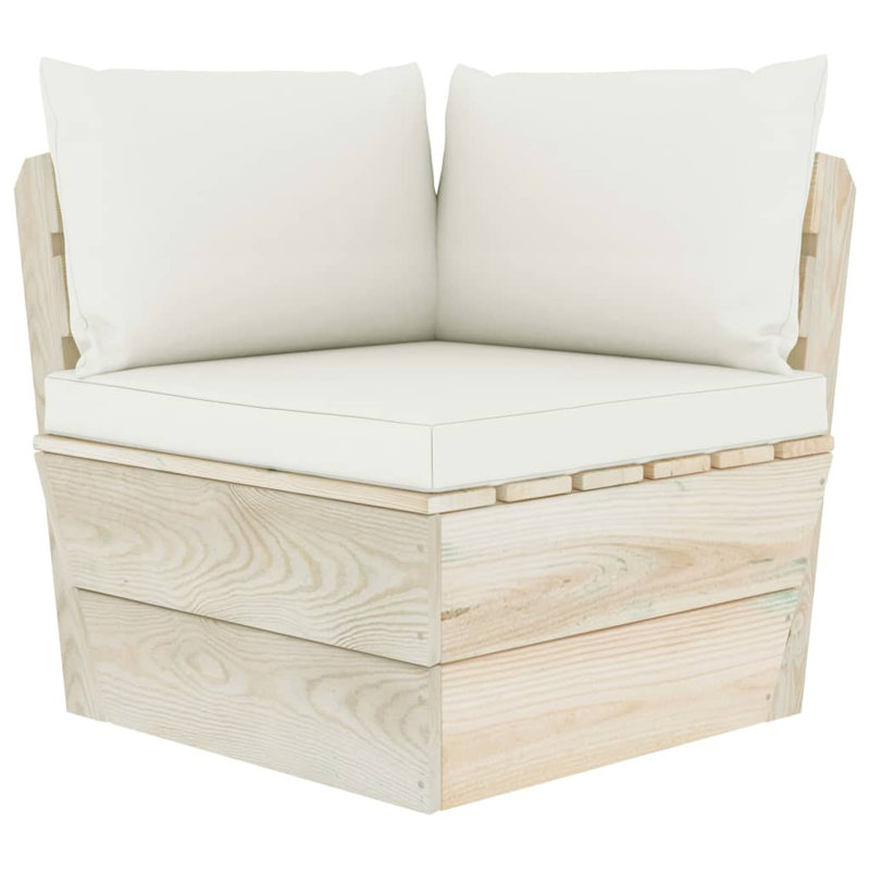 Coussin de siège / dossier d'extérieur, Crème / blanc