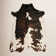 Tapis beige et brun en similicuir de vache Epic