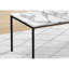 Table contemporaine 3 pièces avec stratifié en marbre blanc et cadre en métal