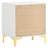 White And Gold 2-Drawer Rectangular Nightstand