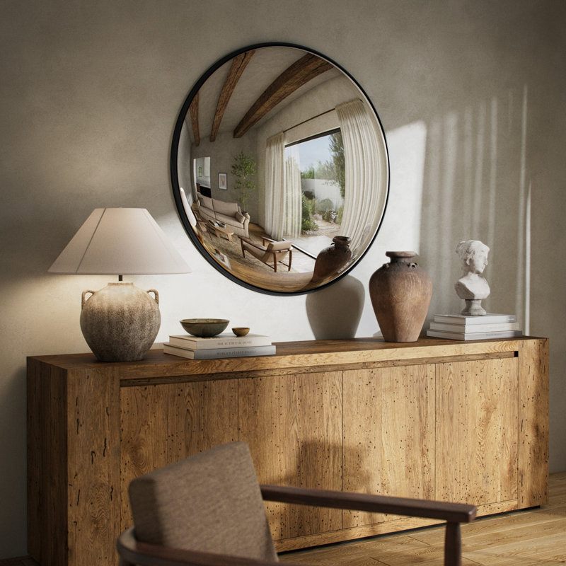 Iron Wall Mirror, Matte Black