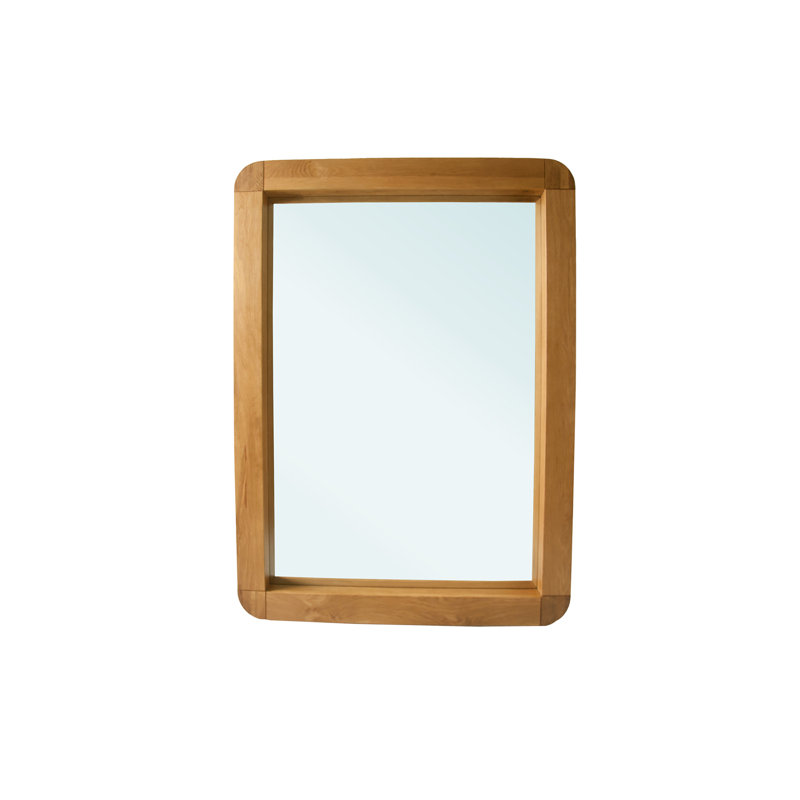Acton Wood Flat Wall Mirror, Natural Oiled