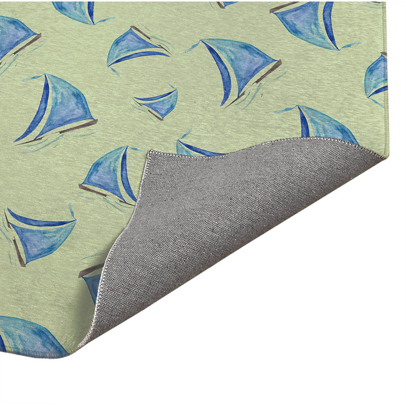 Tapis de cuisine antidérapant Summer, Limette, Rectangulaire 2 pi x 3 pi