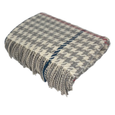 Jeté tissé en laine d'agneau Merino