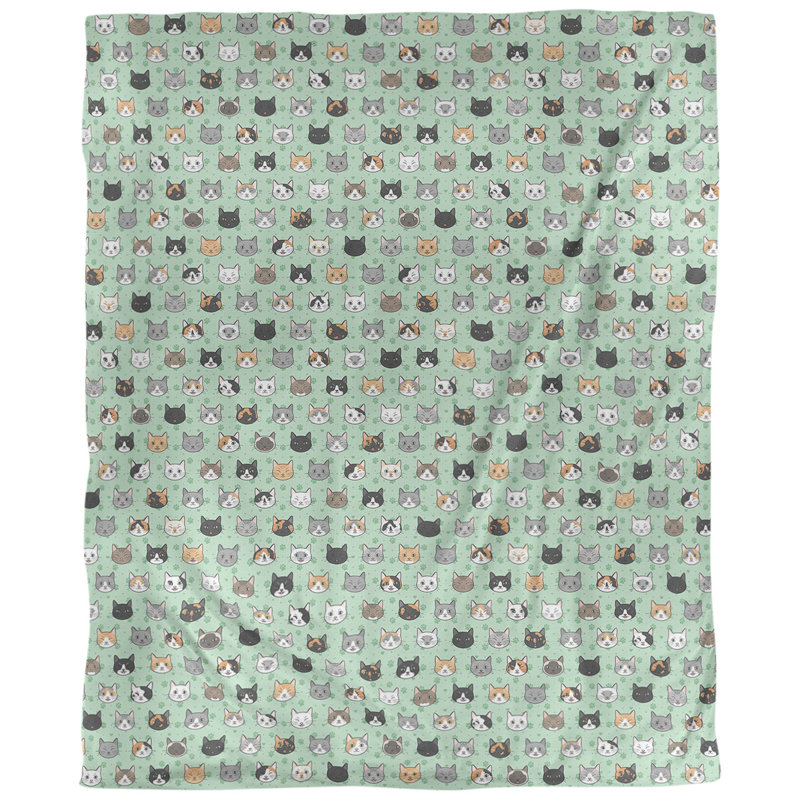 Tissu pour chat kitty, Vert, L 54 po x l 36 po, Lin huître palazzo