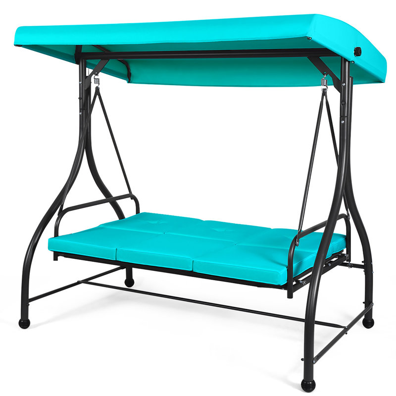 Balancelle de véranda avec support Briggs, Turquoise