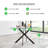 Lenworth Modern Black Metal and Glass Dining Table Set with 4 Velvet Upholstered Dining Chairs-1299140880