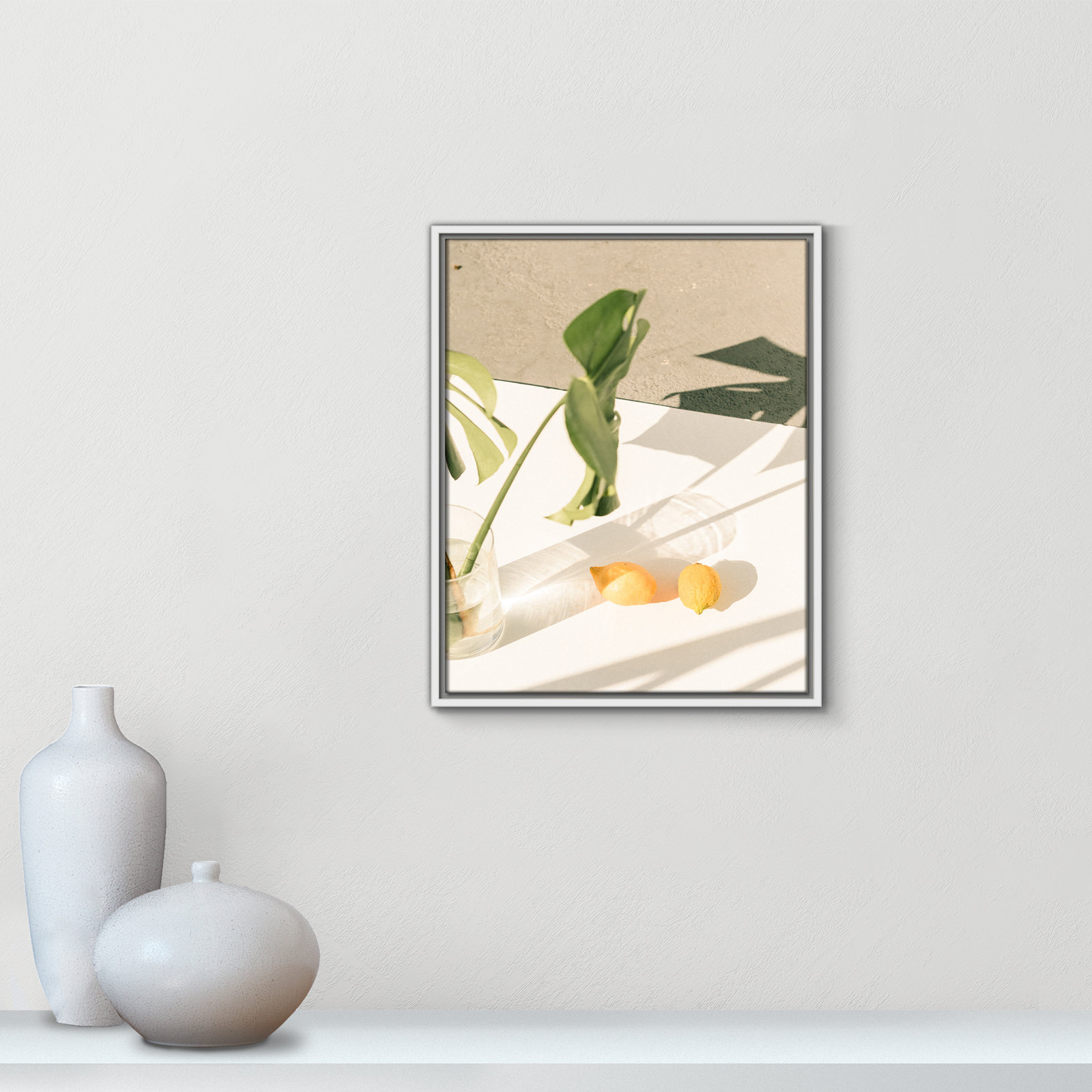 Citrus and Palms Print, 21.5'' H x 17.5'' W x 2'' D, White Framed