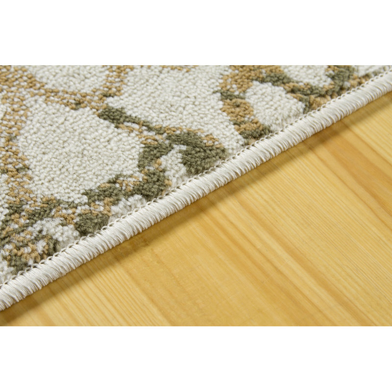 Tapis jaune / vert Noren Ikat, Tapis de couloir 2 pi x 6 pi