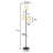 71'' Tree Floor Lamp with 3 Linen Drum Shades and Matte Black Base