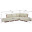 V Shaped Boucle Modular Sectional Sofa with Ottoman-1363932880-1363932895
