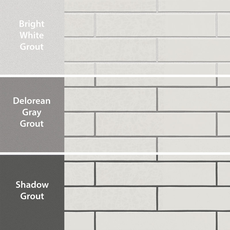 Menorca 2-1/2 In. X 12-7/8 In. Ceramic Wall Tile, White