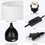 Lampe de table 22,5 po noire