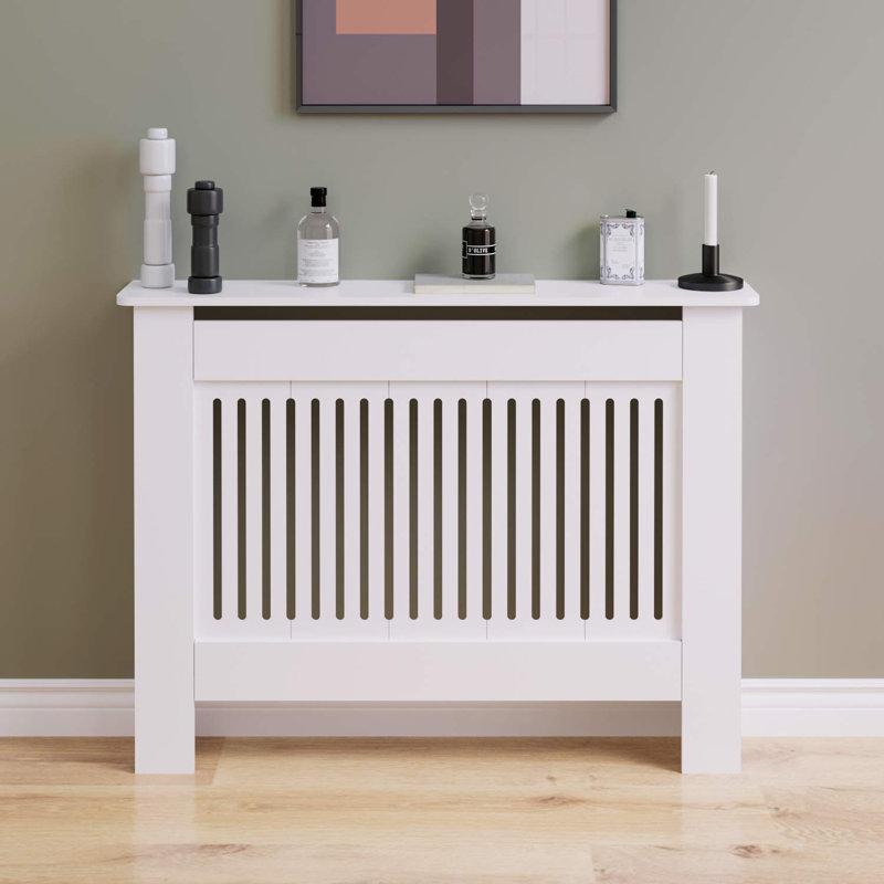 Raeford Radiator Cover, 82cm H X 109cm W X 20cm D, White