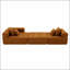 Ensemble de canapé modulaire en forme de L 105,5 po, canapé de plancher minimaliste en velours côtelé-690930085