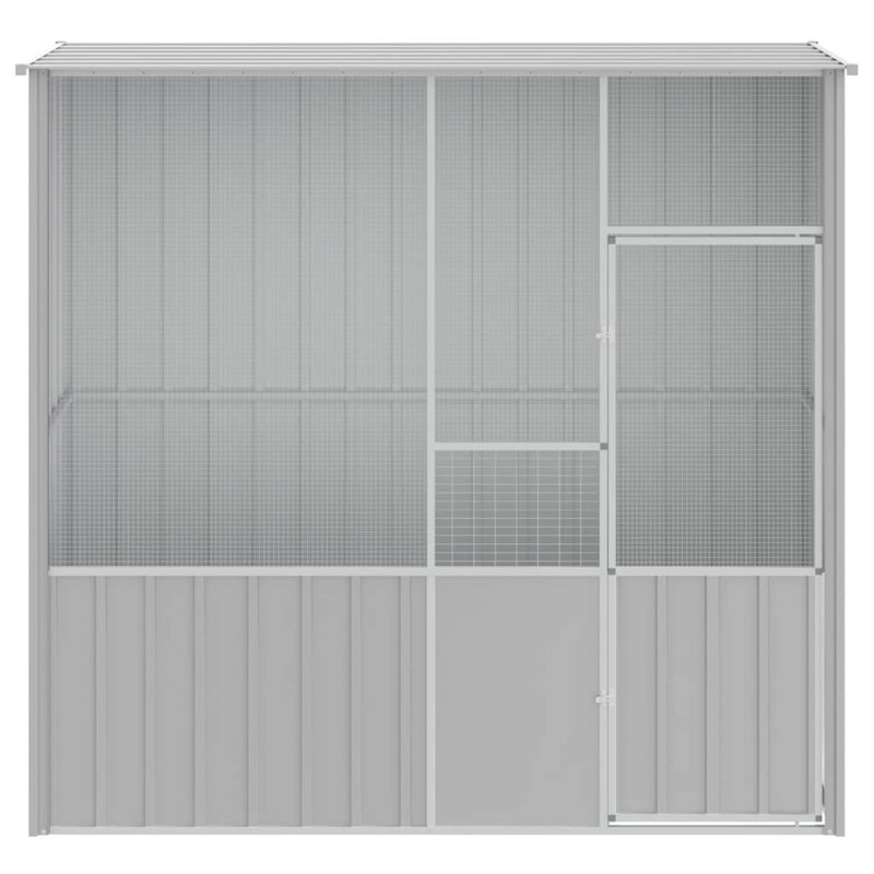 Bletchley Weather Resistant Bird Cage, 200cm H x 215cm W x 78cm D., Grey