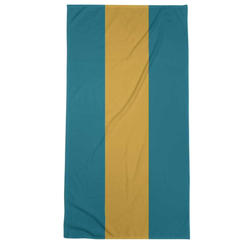Beach Towel, Dark Gold/Teal