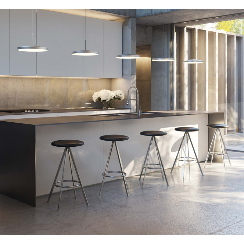 Quad-Space Bar Stool, Black, Bar Stool (30.16" Seat Height)