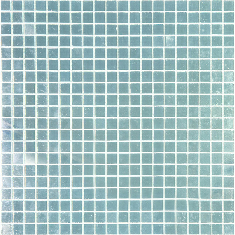 Altin 0.6" x 0.6" Glass Grid Mosaic Wall & Floor Tile, Silver