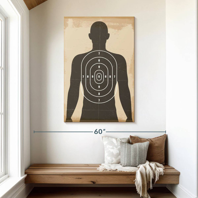 Human Shooting Target, 48" H x 32" W