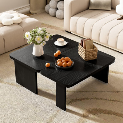 Table basse minimaliste, forme rectangulaire avec option d'épissure, pièce de décoration de salon, élément pratique et simple à assembler, addition, processus robuste et sans effort
