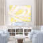 Tourbillon de soleil, tourbillons, lignes blanches, sur fond jaune, abstrait, or-275920826
