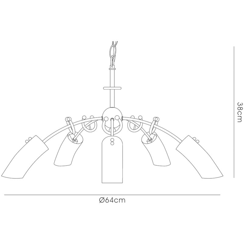 Chantemelle 5 - Light Shaded Chandelier