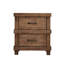 Table de chevet en bois avec 2 tiroirs, glissières à roulement à billes et plateau doublé de feutre pour un fonctionnement en douceur et un rangement élégant