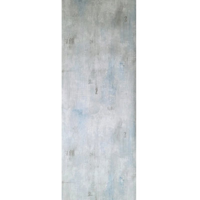 Teal Blue Gray Faux Worn Out Distressed Industrial Weathered Concrete Wallpaper