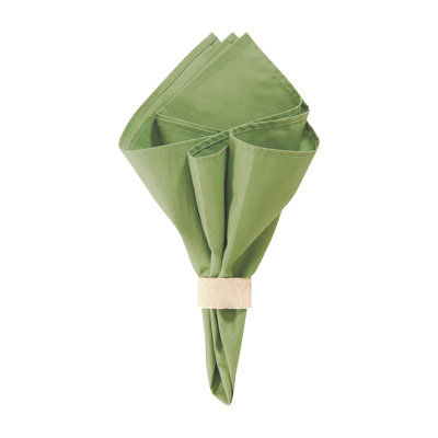 Serviette de table en coton vert Hostetter