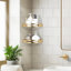 Panier de douche en coin en acier inoxydable
