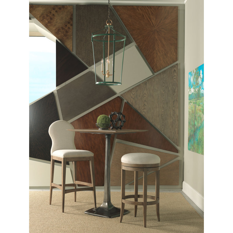 Ruan Upholstered Stool with Solid Wood Frame, Bar Stool (30” Seat Height)