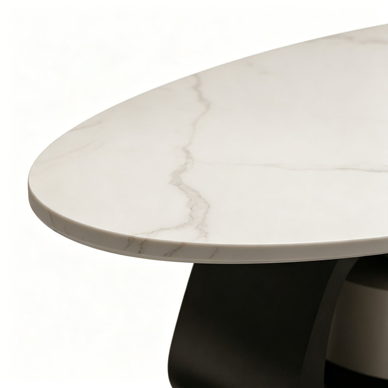 Table basse moderne de luxe italien, Noir, H 16,53 po x L 55,11 po x l 31,49 po