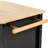 Black Kitchen Island Cart With Strong Solid Wood Top, 4 Door Cabinet, 2 Drawers, Spice Rack & Mobile Locking Caster Platform, Black, Cabinet Adjustable Shelves, Drawers