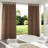 Outdoor Curtain with Tab Top, Waterproof Black Out Thermal Insulated Outdoor Bedroom Livingroom Curtains, Effective Sun and Privacy Protection Curtain, for Balcony Terrace Pergola Indoor, Single Panel, 100" W x 108" L Brown-820979236-821017888