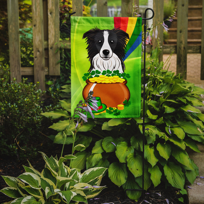 Drapeau de jardin Arella St. Patrick's, Border collie