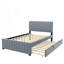 Lit plateforme double avec lit gigogne