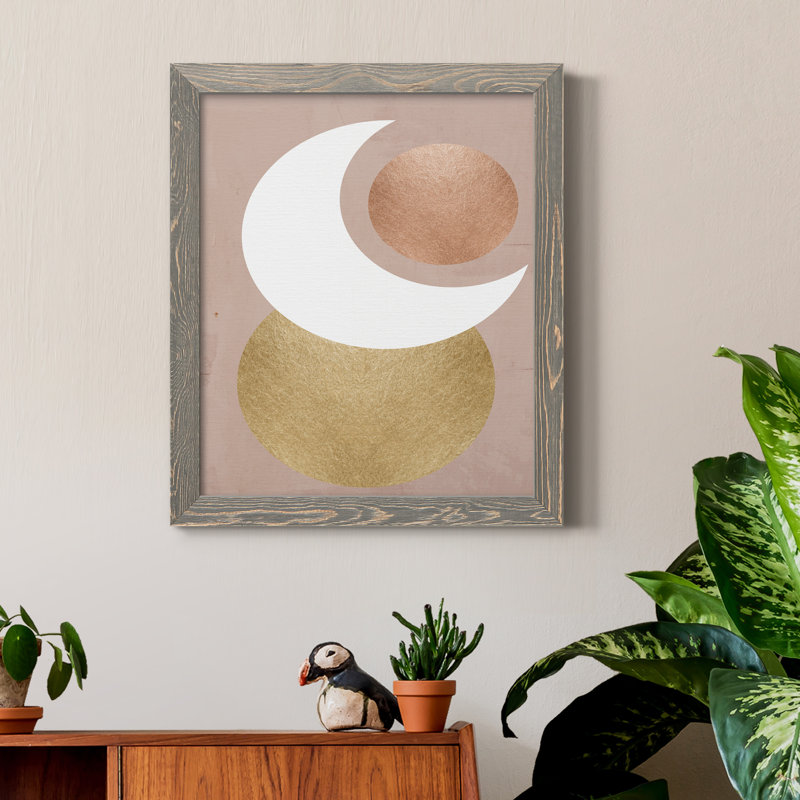 Lunar Mystic - Peinture sur toile encadrée, H 24 po x l 18 po x P 1,5 po, Encadré gris