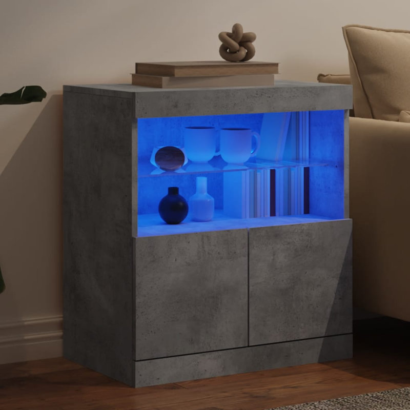 Basilisa 60cm Sideboard, Concrete Grey