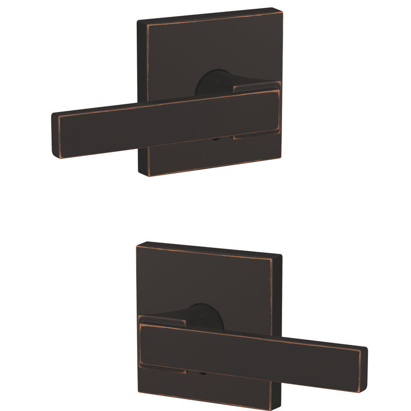 Custom Northbrook Non-Turning Lever with Collins Trim, Aged Bronze