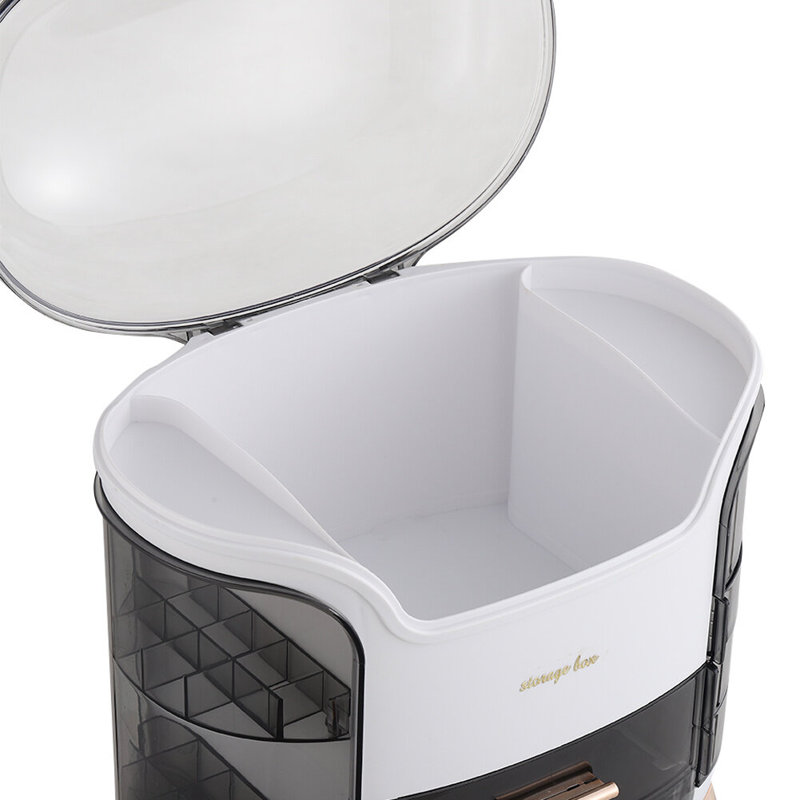 Mappsville Plastic Makeup Organiser, White