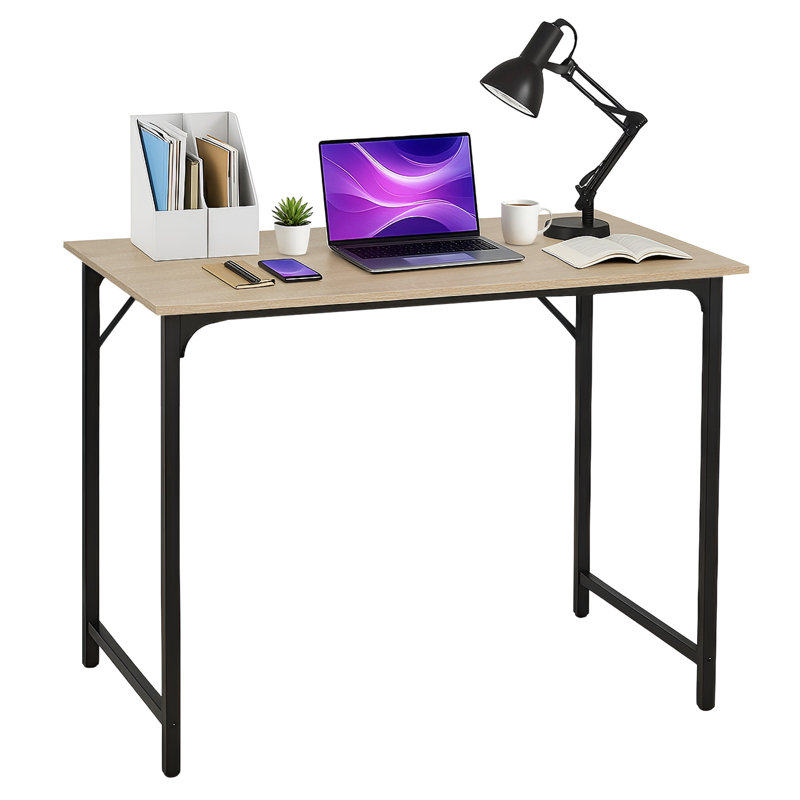 Bureau à domicile Bureau de jeu Modren, H 30 po x l 39 po x P 20 po, Naturel/noir