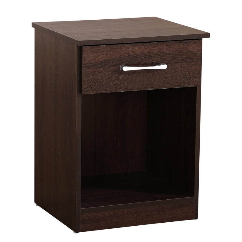 Table de chevet Harrel pour espaces décontractés, Marron foncé