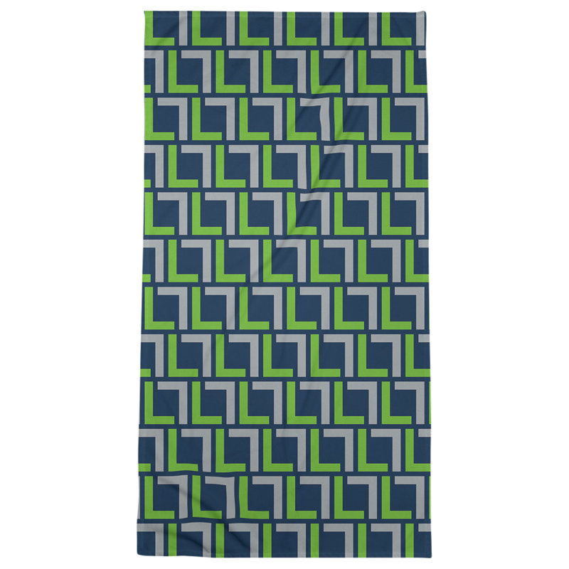 Beach Towel, College Navy/Action Green/Wolf Gray