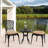 3 Piece Cast Aluminum Patio Furniture - 2 Chairs & 1 Table For Patio, Garden, Balcony Black Cushioned, Classical, Easy To Put Together Outdoor Cushion, Classical Style, Assembly A Peaceful Backyard,