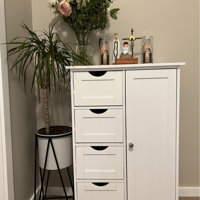 Beachcrest Home Manhattan Freestanding Bathroom Cabinet & Reviews