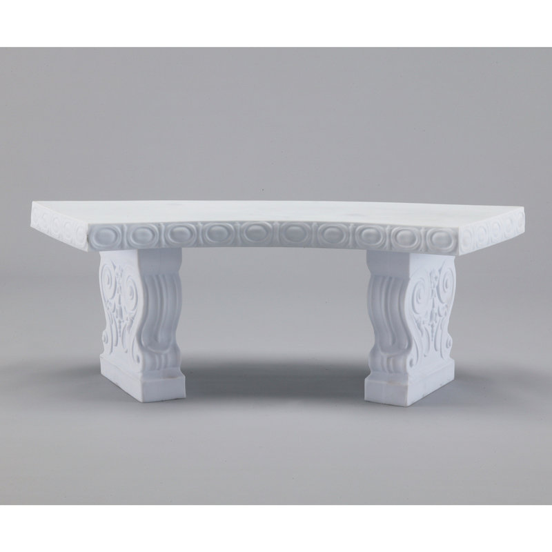 Sharpe Garden Bench White Indoor/Outdoor Polyethylene Lightweight Commercial Grade Plastic